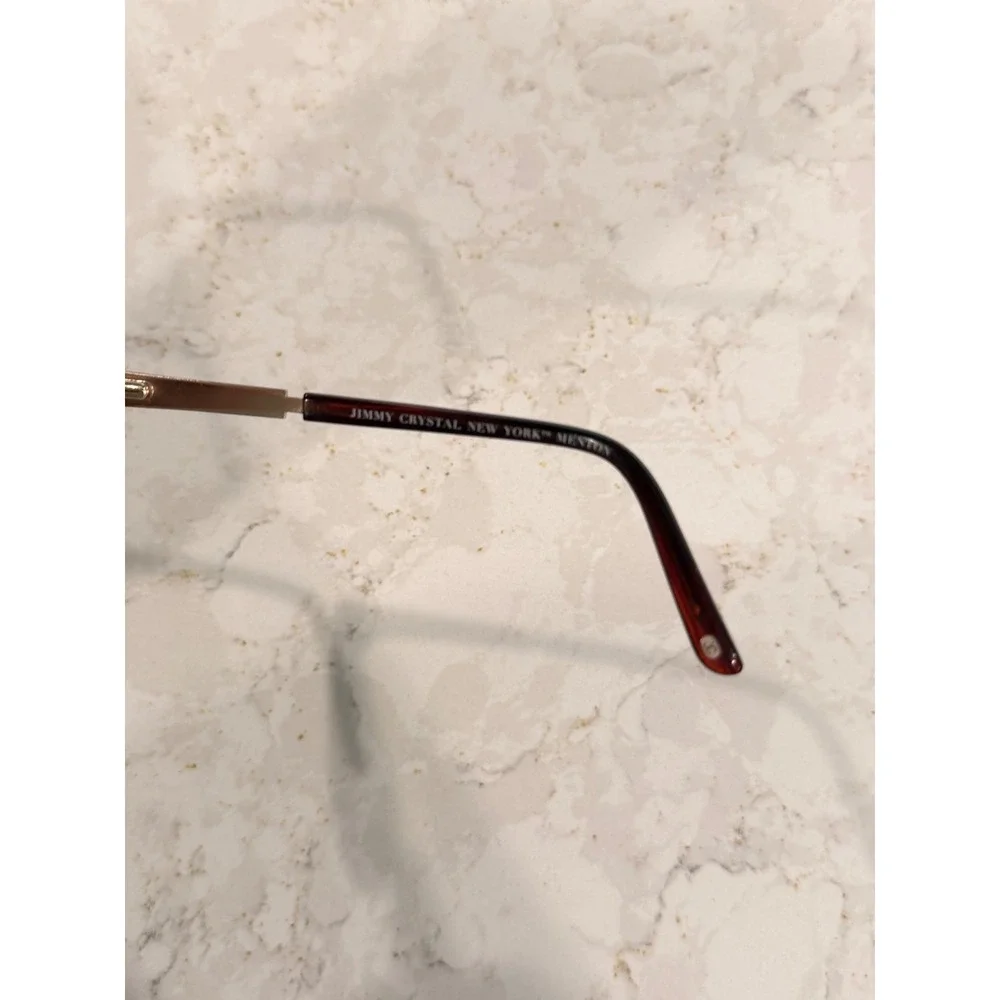 Jimmy Crystal New York Menton Burgundy Tortoise Swarovski Crystal‎ Eyeglasses